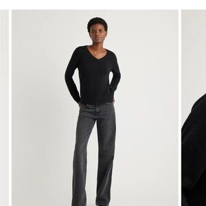 Quince Black Cashmere Sweater